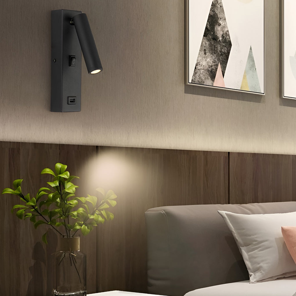 ArtiLicht Lampe Murale Luxe avec LED Réglable et Port de Chargement USB