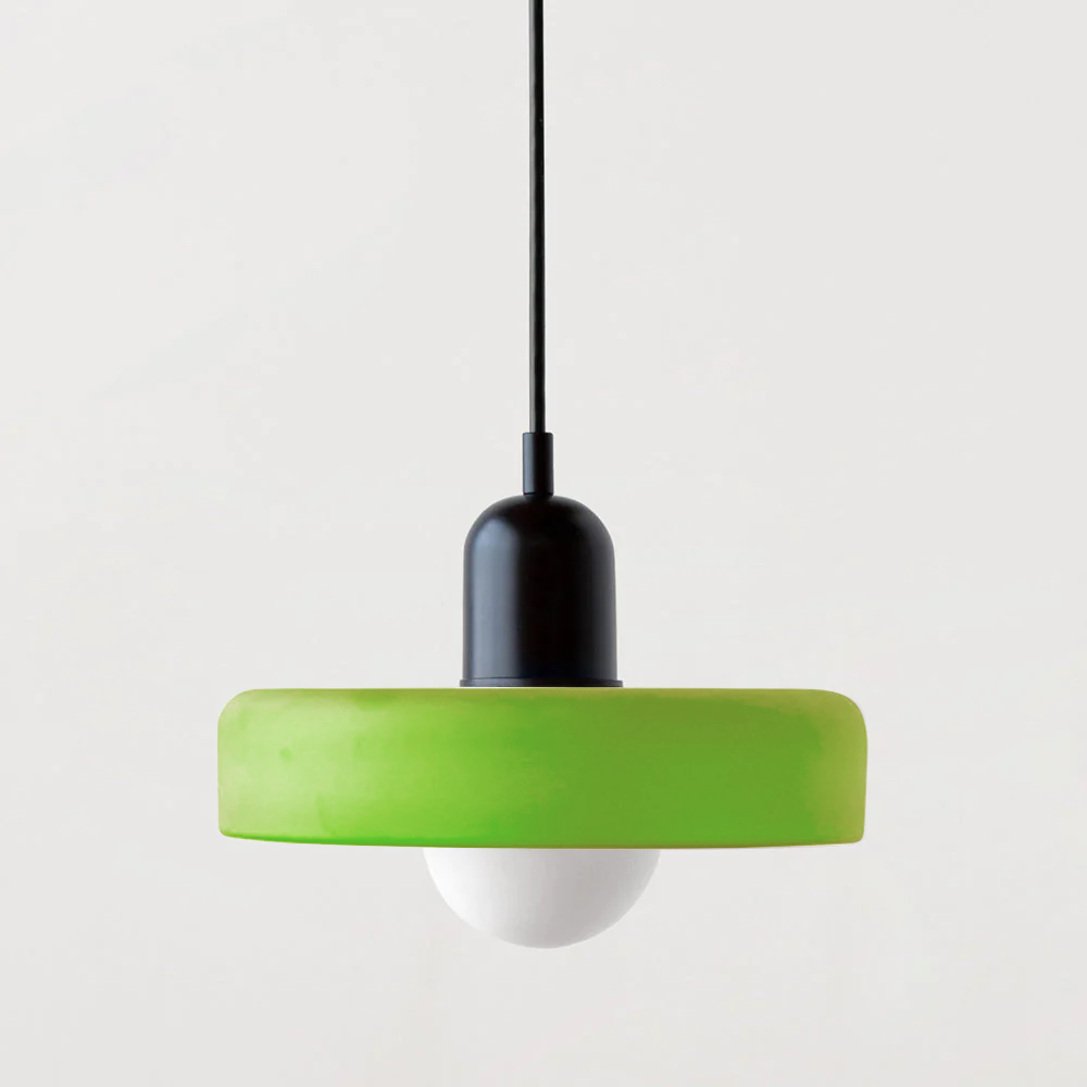 Suspension Floroux in colored glass | Elegant hanging lamp in Bauhaus style | Designer lamp for the living room and dining room