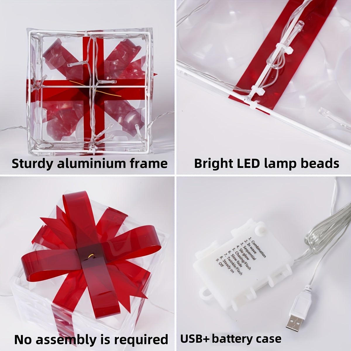 Floroux LED Coffret Cadeau | Éclairage de Noël | Décor pour Intérieur & Extérieur | Ensemble de 3 Boîtes