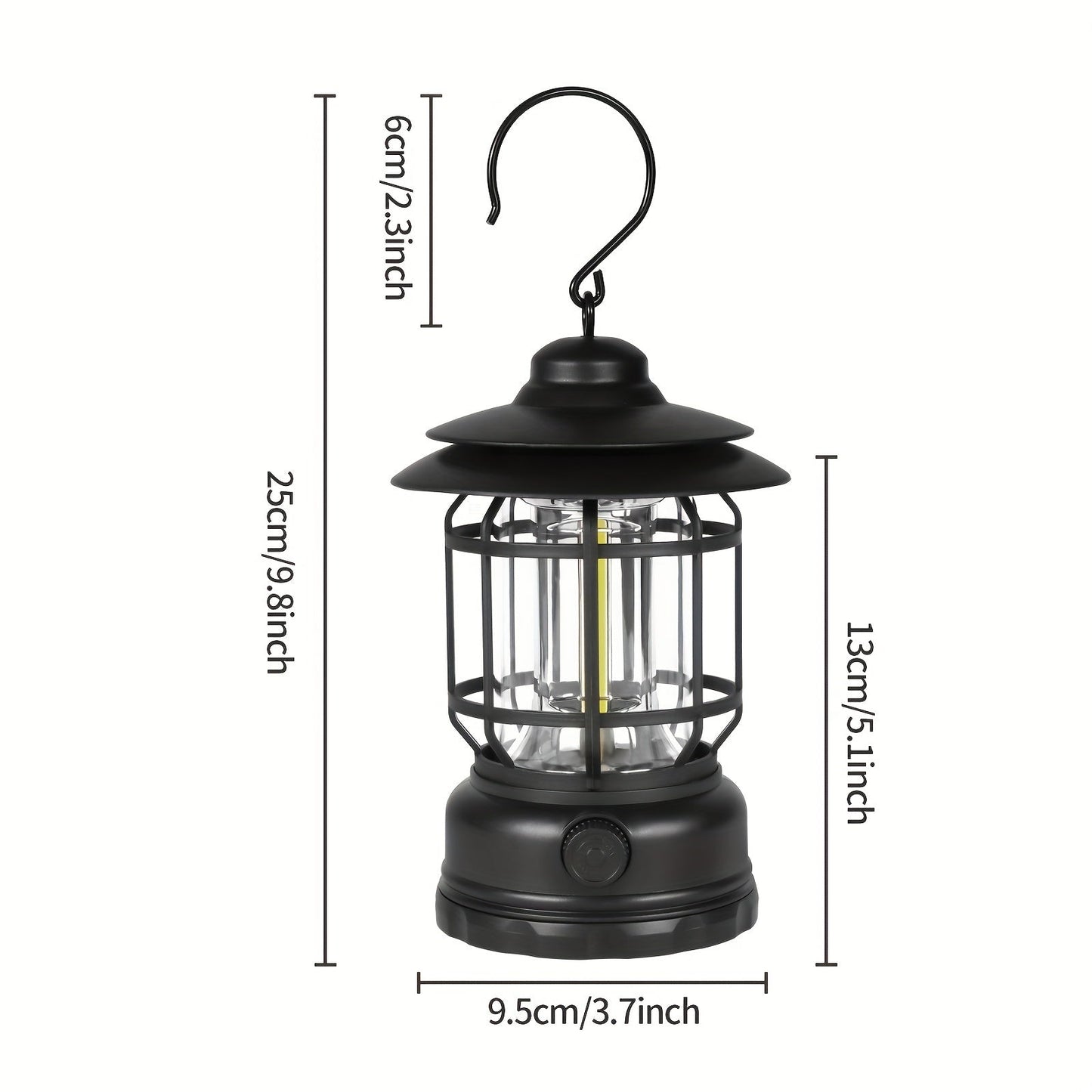 RetroGlow Lampe – Dimmable Lampe LED Rechargeable Extérieur
