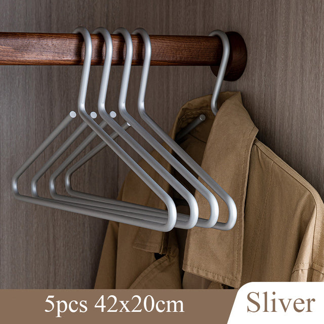 Floroux Metal Hanger Set | Matte Gold or Silver | Seamless Closet Organizer | 5 Pieces