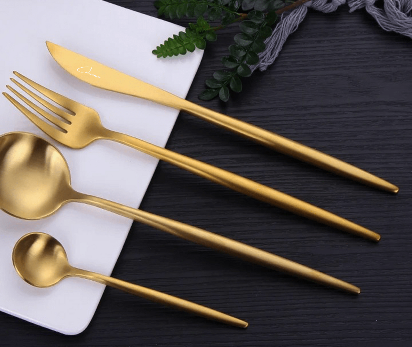GoudenGlans - Ensemble de Couverts de Luxe de 20 Pièces pour Dîner Élégamment