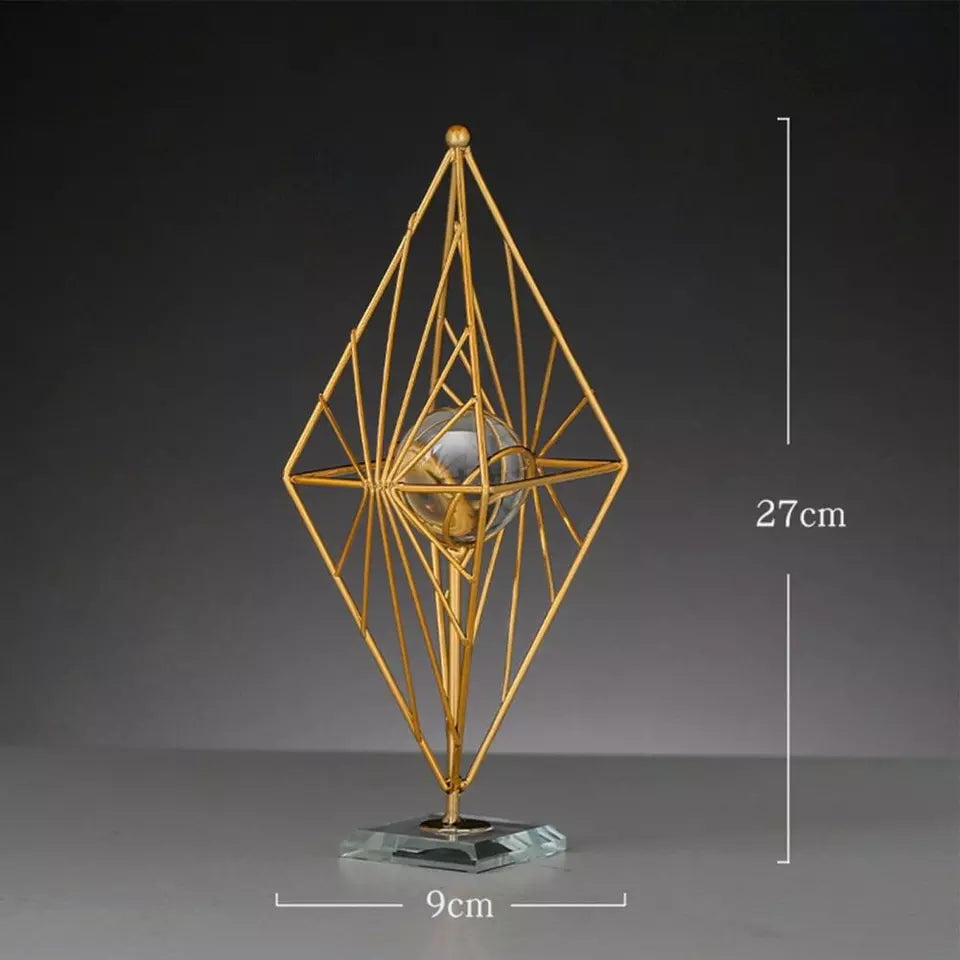 Décor de boule de cristal géométrique nordique