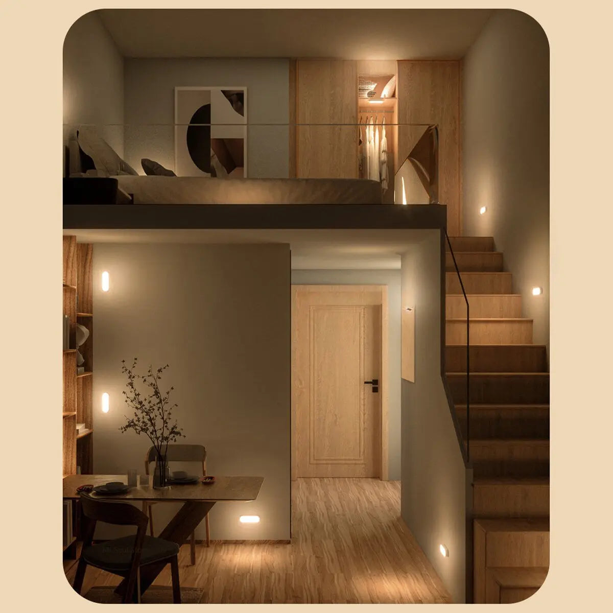 BrightGuard | Luminaire mural sans fil à capteur de mouvement LED rechargeable par USB