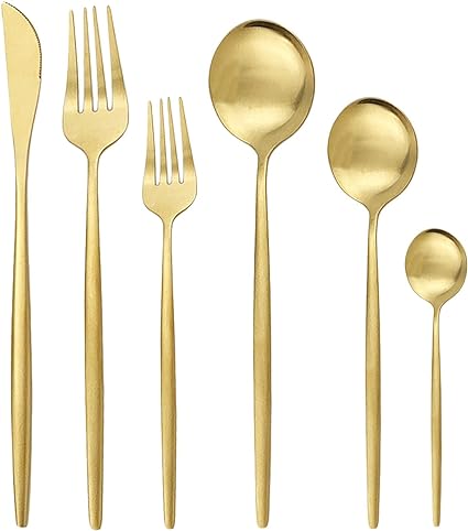 Floroux Couverts minimalistes 36 pièces en acier inoxydable : élégance et durabilité
