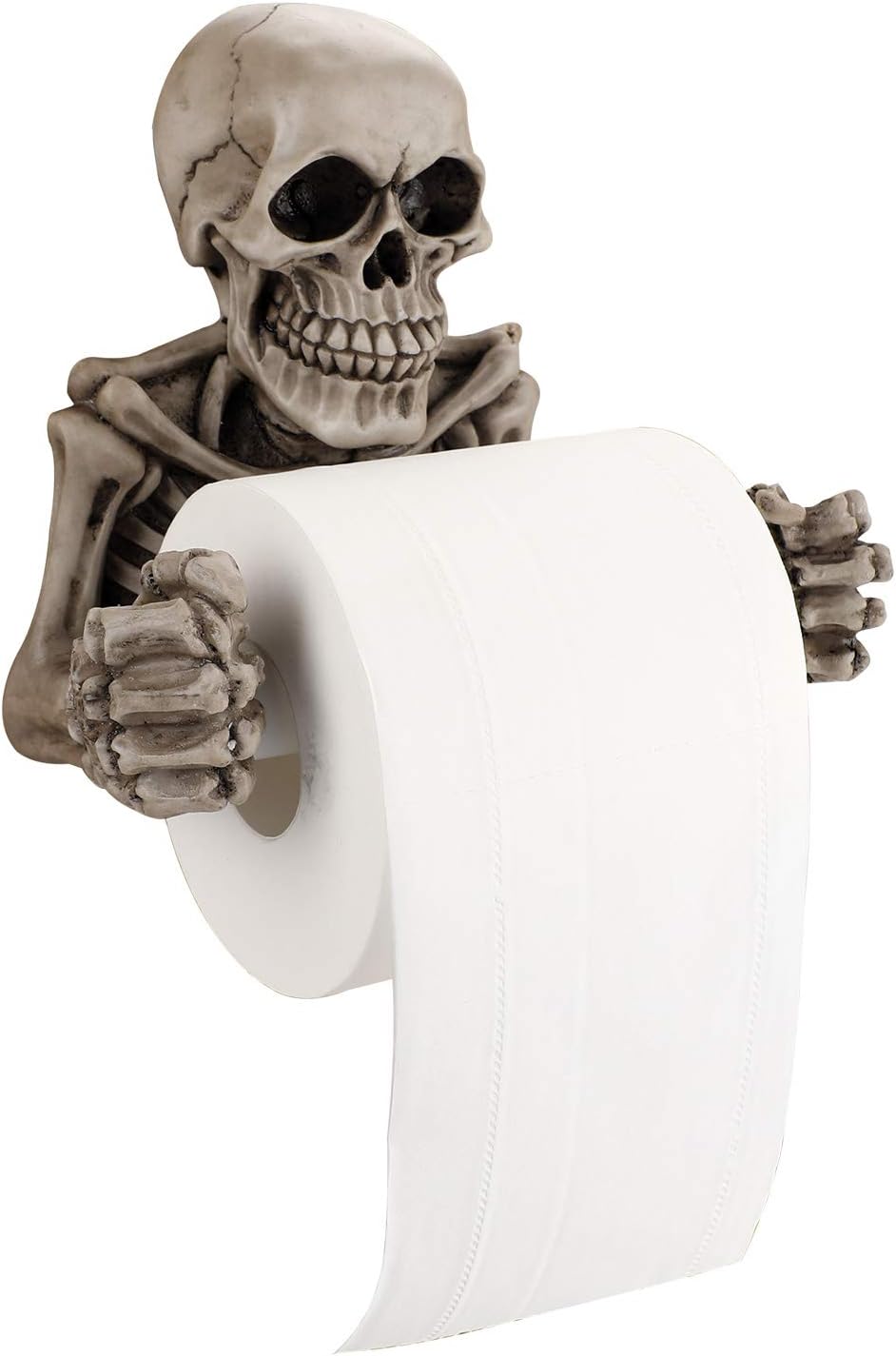 Floroux Porte-papier toilette crâne | Décoration de salle de bain effrayante | Support unique pour la maison
