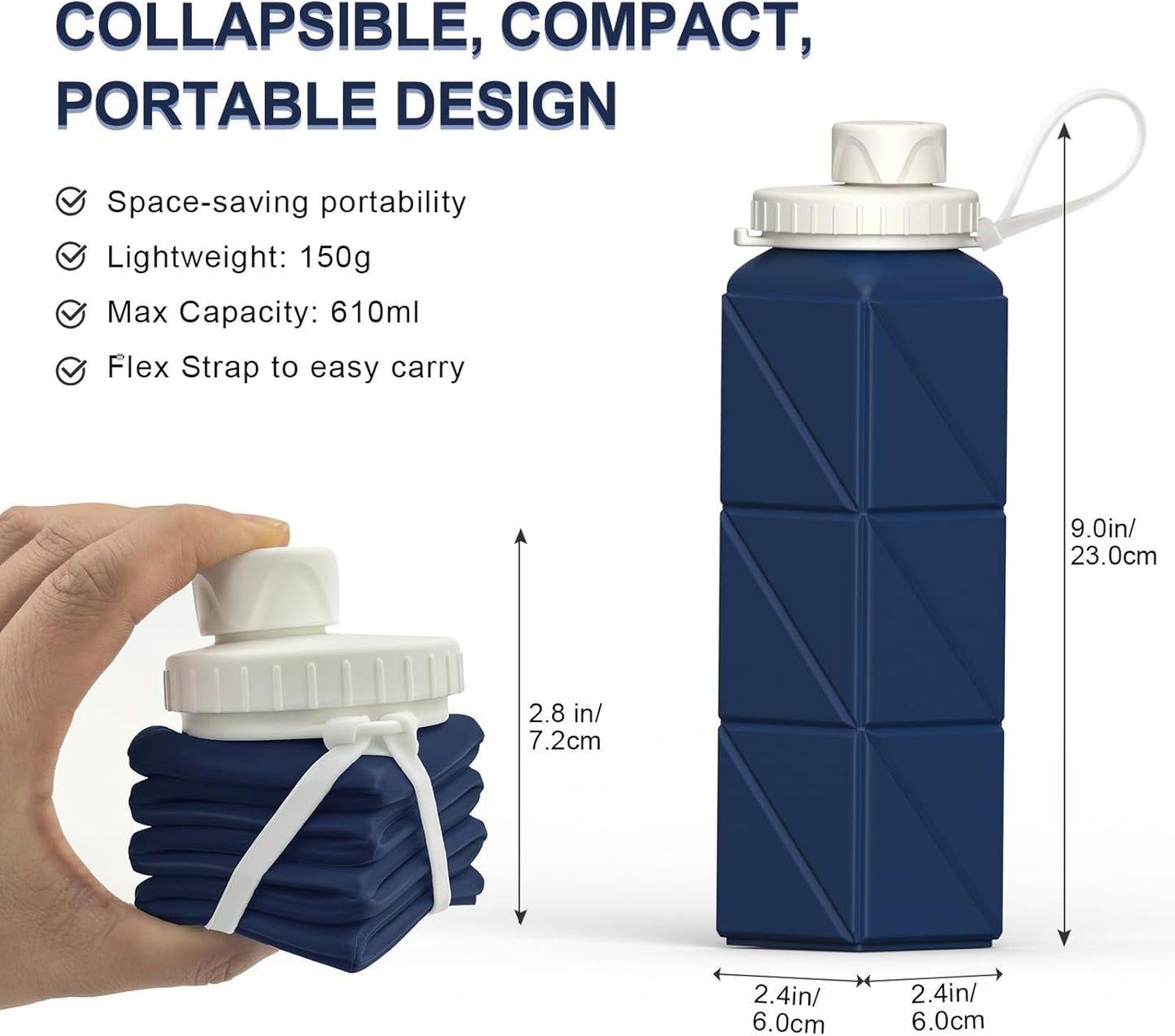 FlexiBottle – Bouteille en silicone compacte 610ml