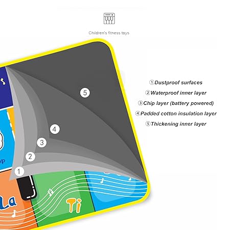 Tapis de danse musical multifonctionnel pour tout-petits - Clavier piano interactif avec sons d'animaux, cadeau éducatif pour enfants, amusement portable !