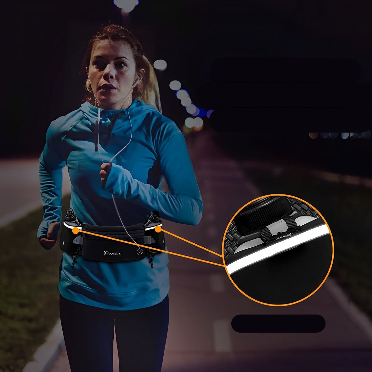 Ceinture de course avec bouteille d'eau – Confort & style