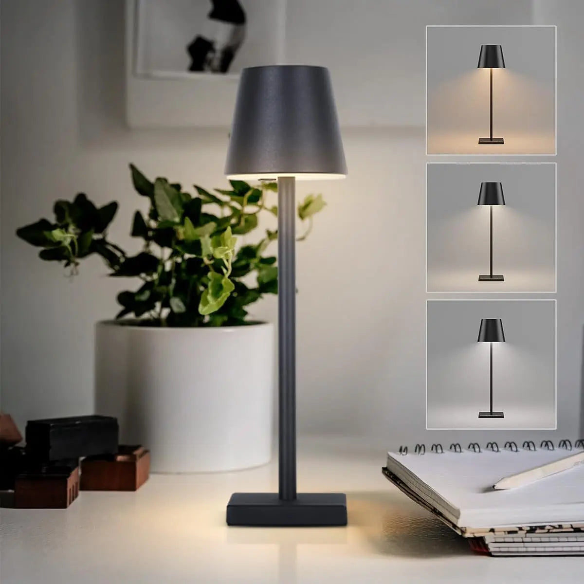 Lumière Éclatante - Lampe de Table Sans Fil Rechargeable