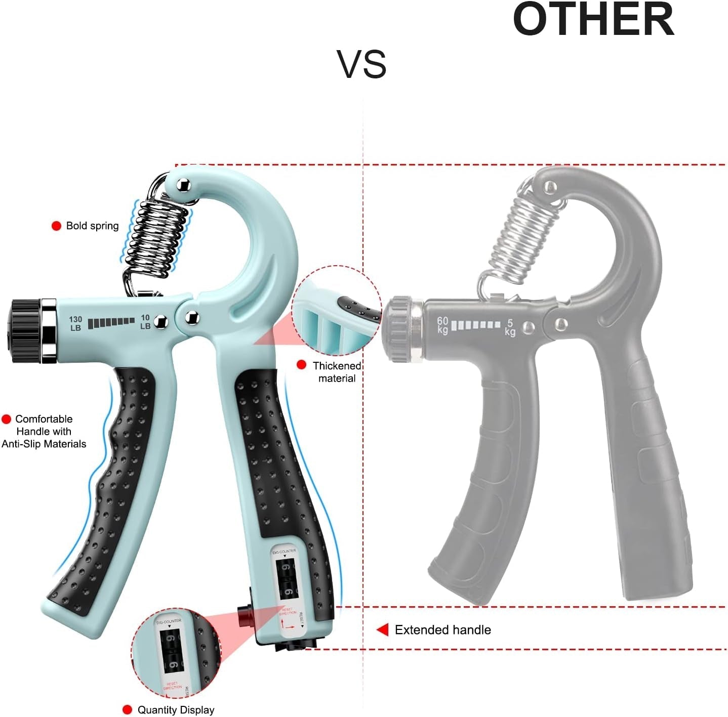 GripMaster - Set d'entraînement manuel ajustable 2 pièces