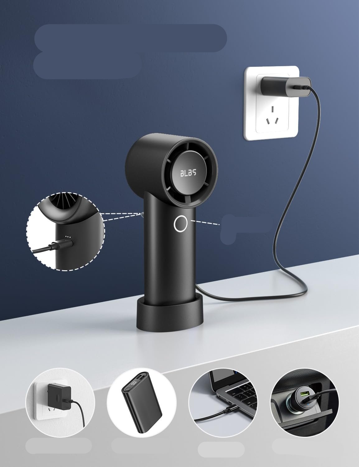 Phonery BreezeBuddy Ventilateur personnel à main