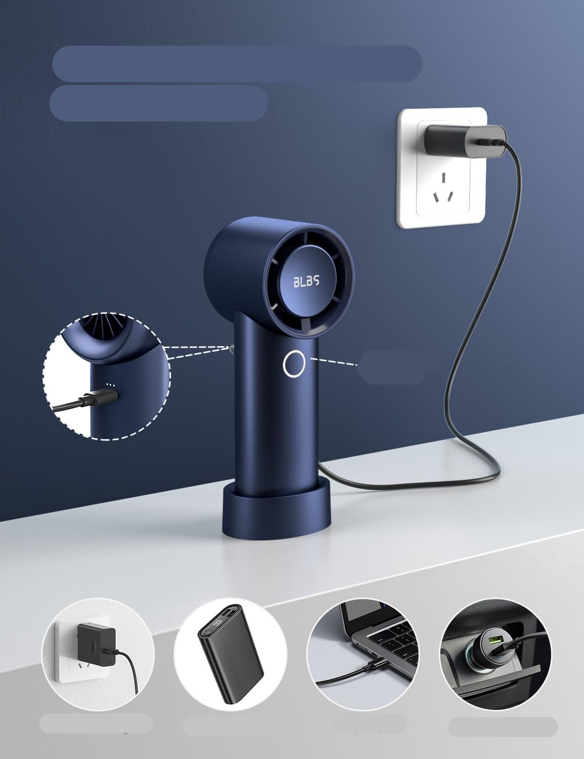 Phonery BreezeBuddy Ventilateur personnel à main