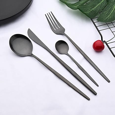 Ensemble de Couverts en Acier Inoxydable de Luxe : Dîner Élégant pour Toute Occasion