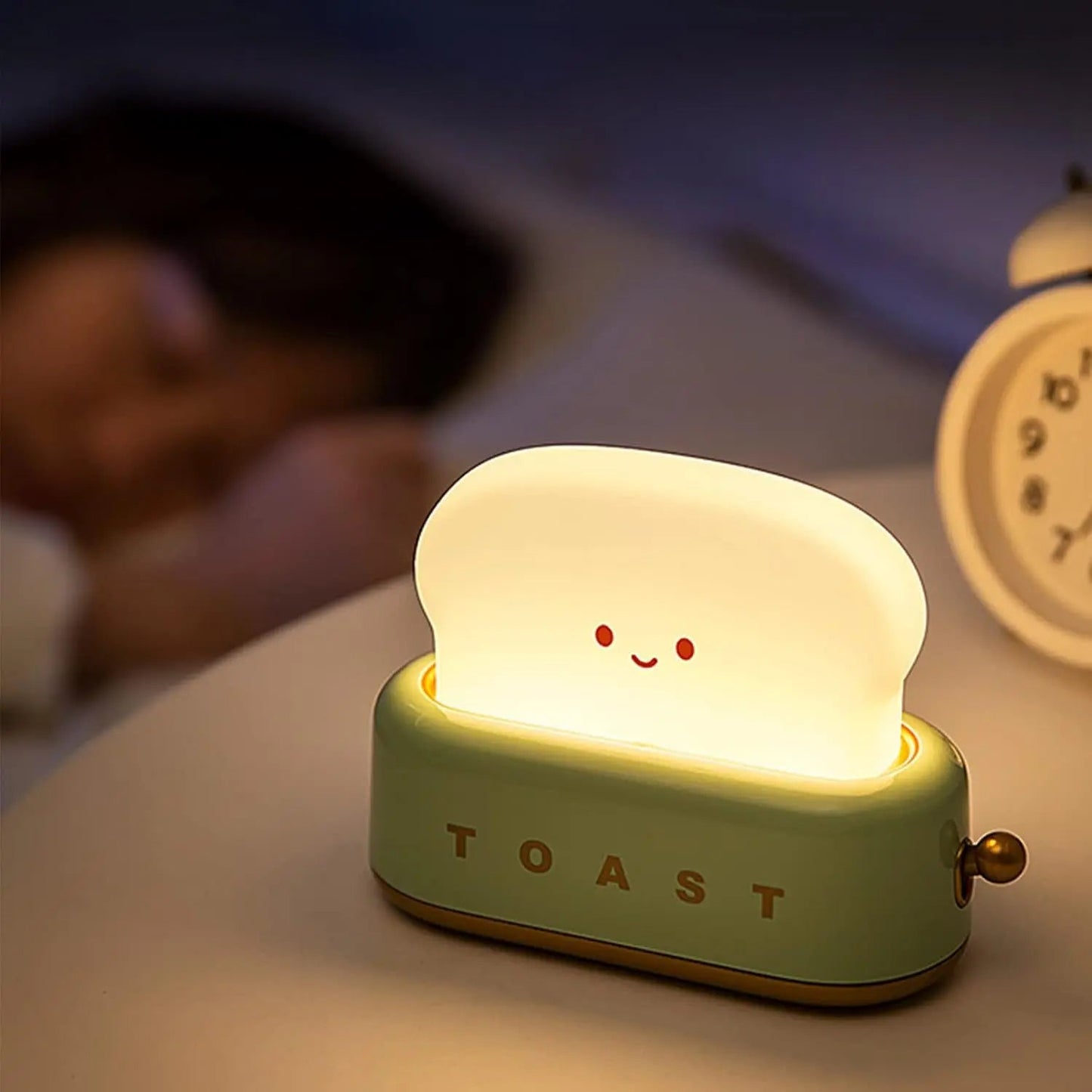 ToastGlow - Lampe de Nuit Rechargeable en Forme de Tranche de Pain