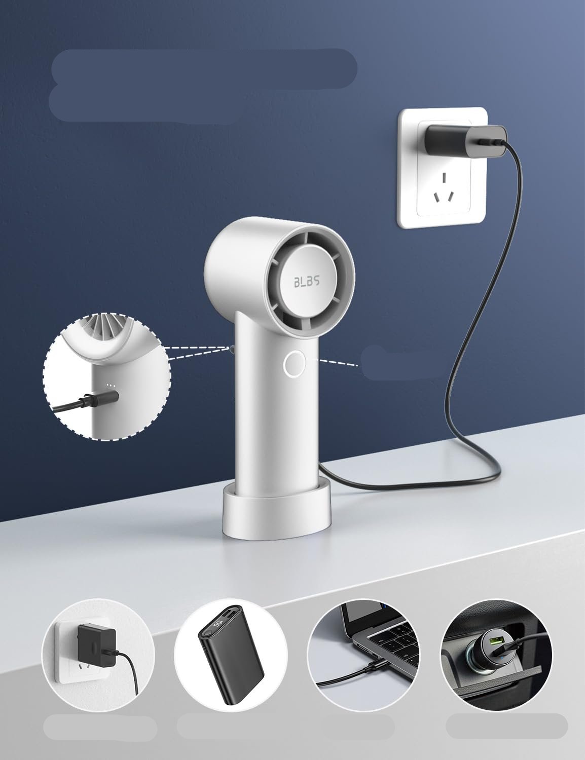 Phonery BreezeBuddy Ventilateur personnel à main