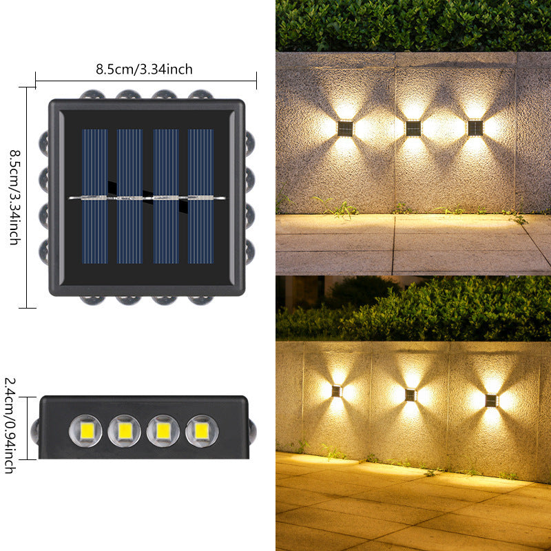 Floroux - Lampe murale solaire LED étanche pour espaces extérieurs
