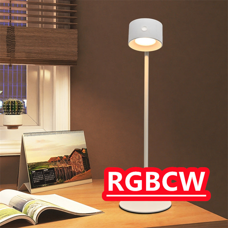 360 Rotation 2-en-1 Têtes doubles Lampe de table alimentée par batterie