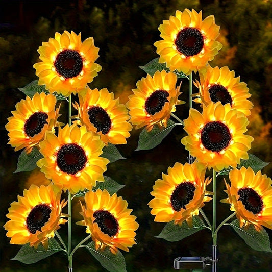 SolarBloom Light – Lampe de jardin LED Tournesol 3 têtes