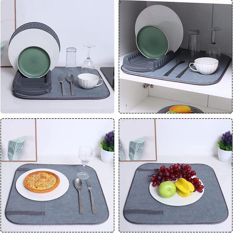 Tapis de séchage pour vaisselle en microfibre absorbante