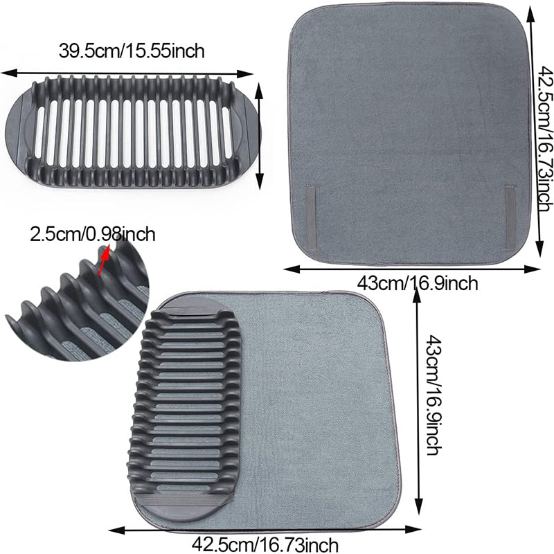 Tapis de séchage pour vaisselle en microfibre absorbante