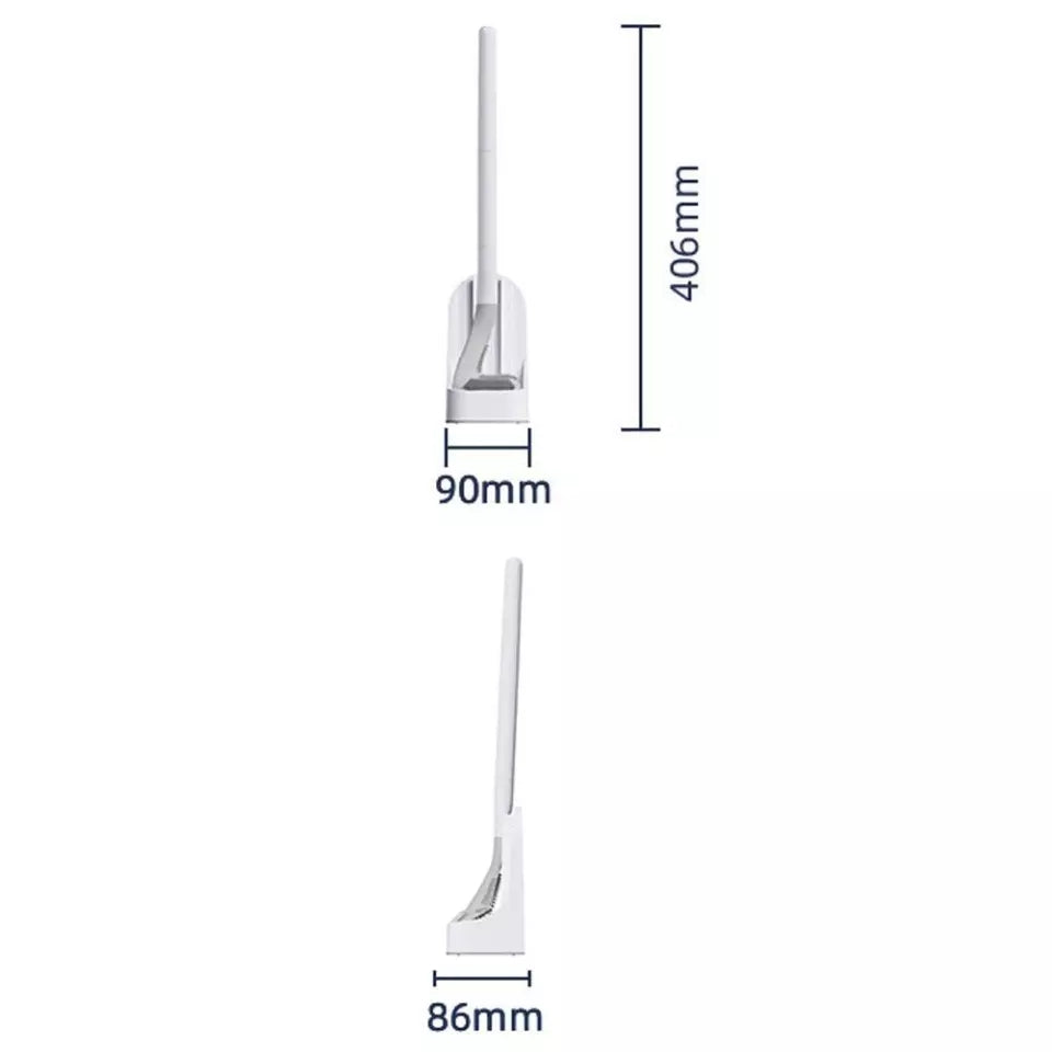 Brosse de toilette en silicone avec poils et support de séchage
