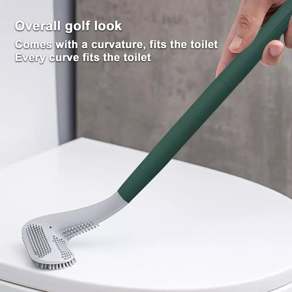 Brosse de toilette en silicone avec poils et support de séchage