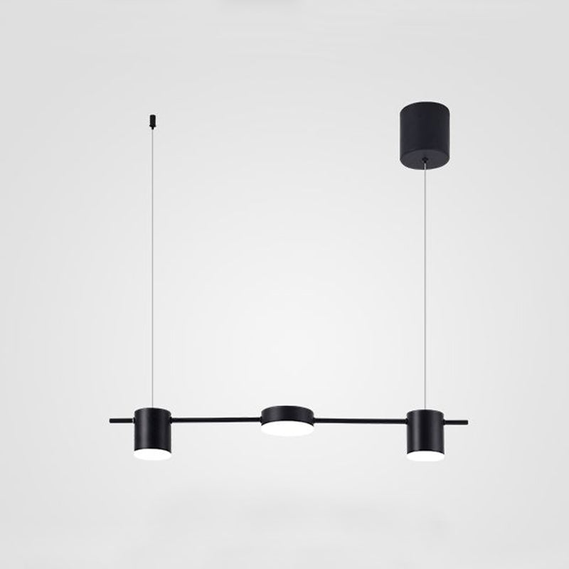 LumiModern – Suspension en aluminium noir/or à 3 ou 5 lumières
