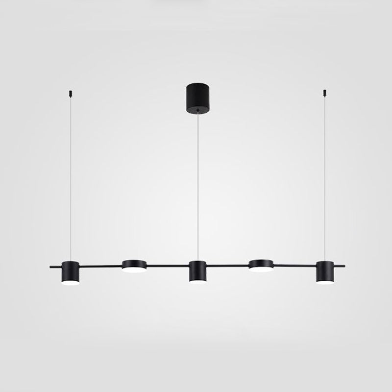 LumiModern – Suspension en aluminium noir/or à 3 ou 5 lumières