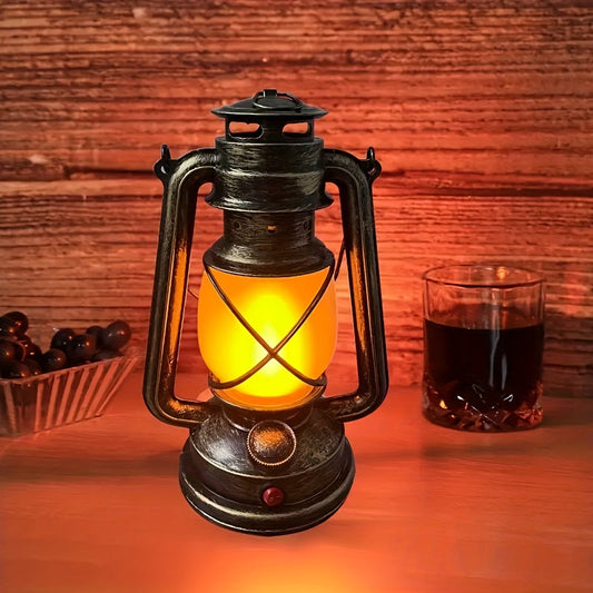 RetroGlow Lantern – Lampe LED Vintage avec effet de flamme