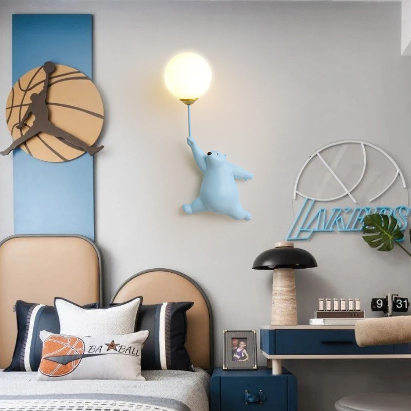 Floroux – Applique LED en résine et acrylique pour chambre d'enfants