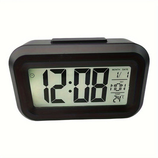 SmartAlarm Clock – Compact LCD Réveil avec Son et Température