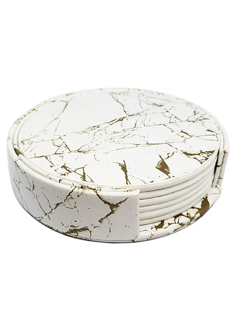 Floroux - Set de sous-verres en cuir