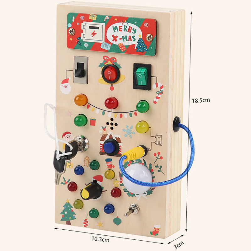Tableau de Formation Sensorielle Montessori pour Enfants - Jouet Éducatif en Bois avec Lumières LED, Cadeau d'Apprentissage Précoce pour Bébés