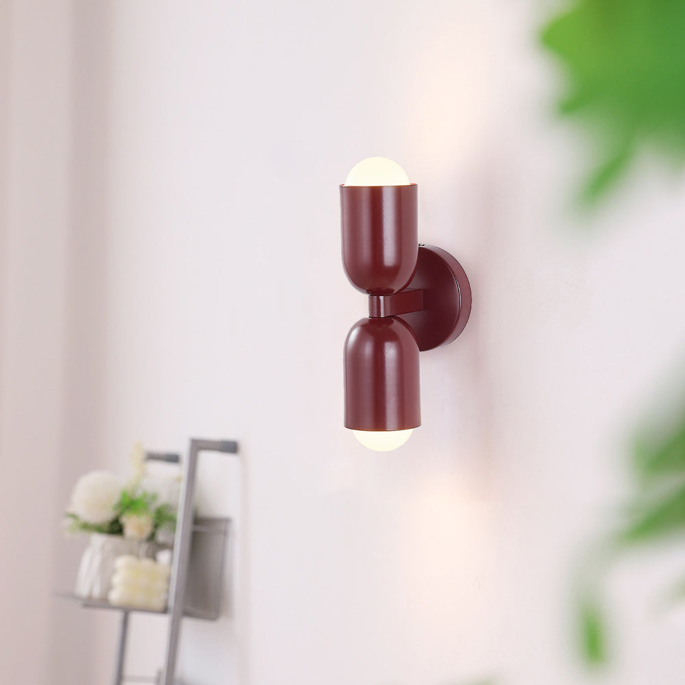 Applique Murale LED Morandi Moderne 2-flamme Noire Intérieur/Couloir Métal