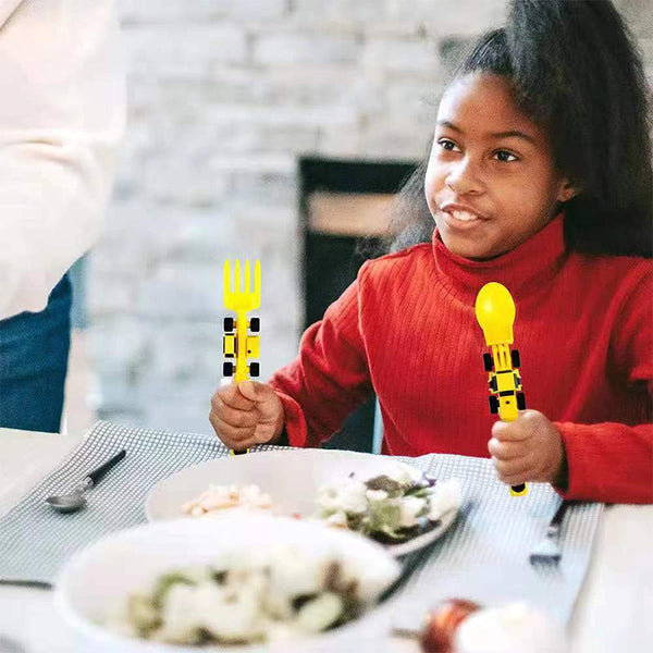 ConstructoFork - Ensemble de couverts pour enfants robuste pour la construction