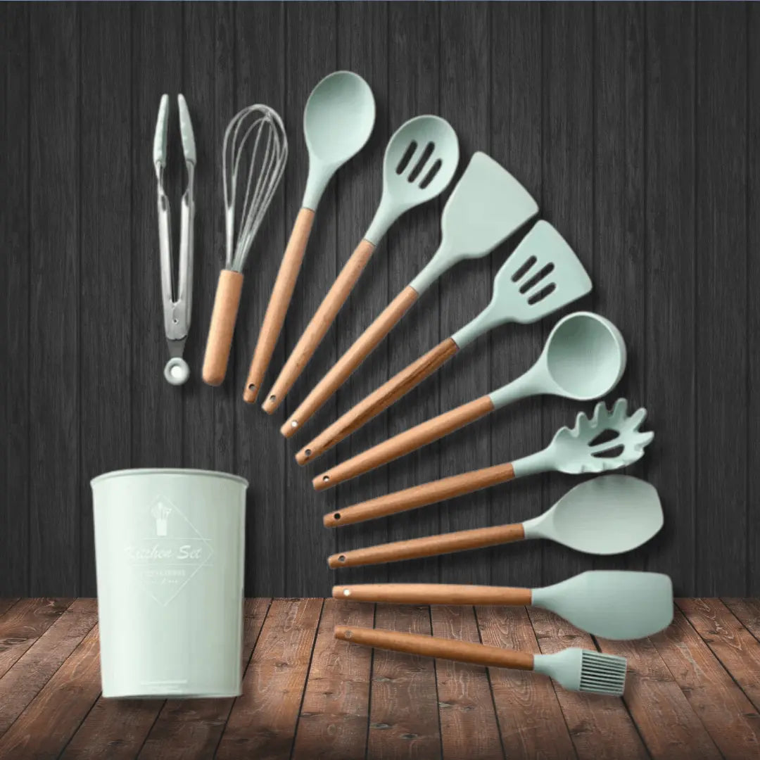 FlexiChef – Ensemble d'ustensiles de cuisine en silicone durable