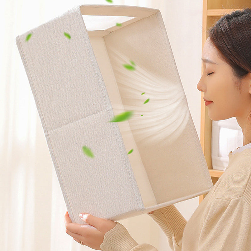 Boîte de rangement en coton avec fenêtre de visualisation