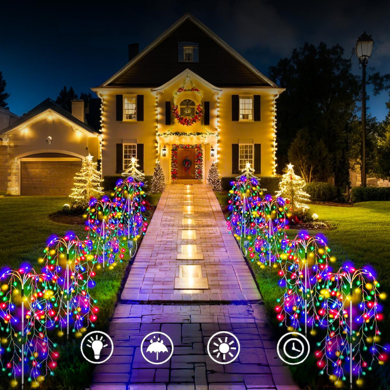 IllumiNuit Éclairage de jardin - Éclairage de jardin multicolore festif pour des nuits magiques