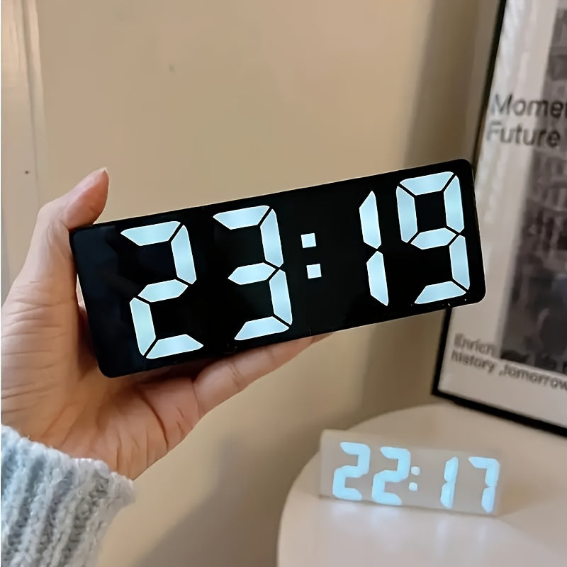 DigiGlow Horloge - Réveil LED Moderne avec Écran