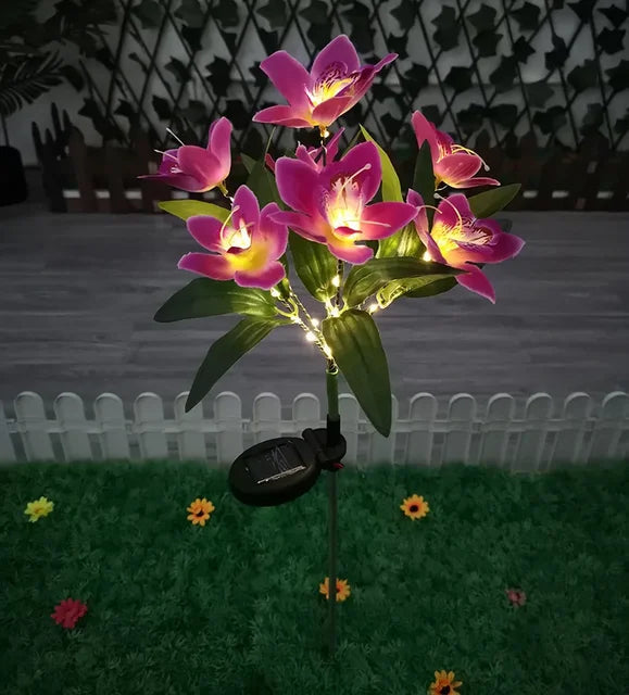 Floroux – Lampe extérieure à énergie solaire à 7 têtes