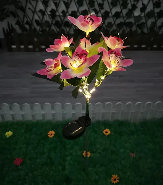 Floroux – Lampe extérieure à énergie solaire à 7 têtes