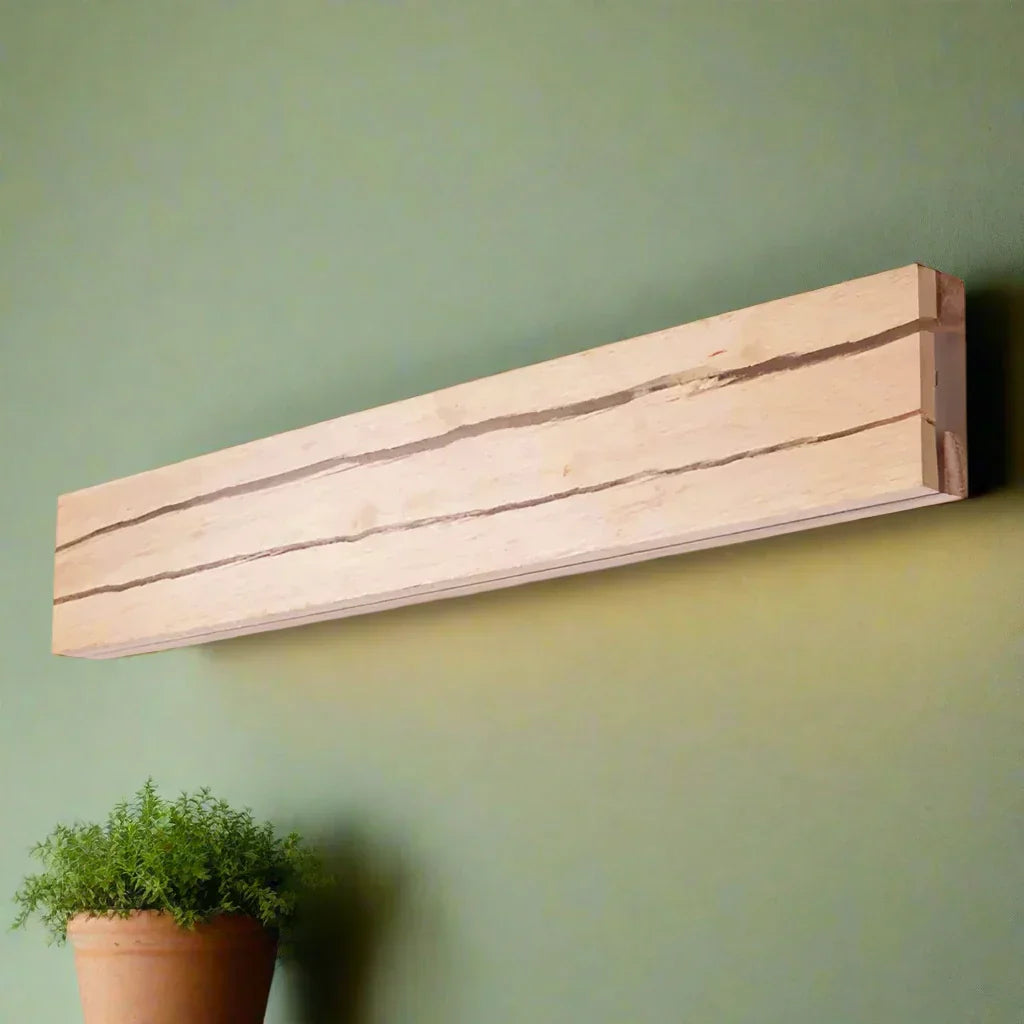 Floroux Modern Wooden Wall Sconce | LED Wall Lamp | Elegant Living Room Lighting | Decorative Lighting