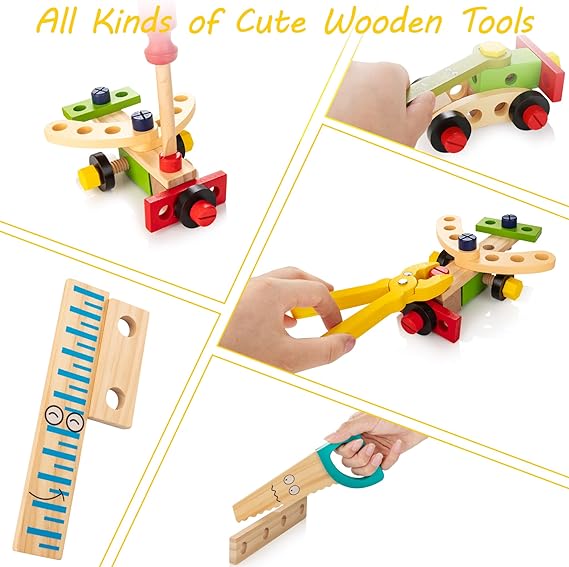Set d'outils en bois - Découvrez le plaisir de jouer créatif pour les enfants