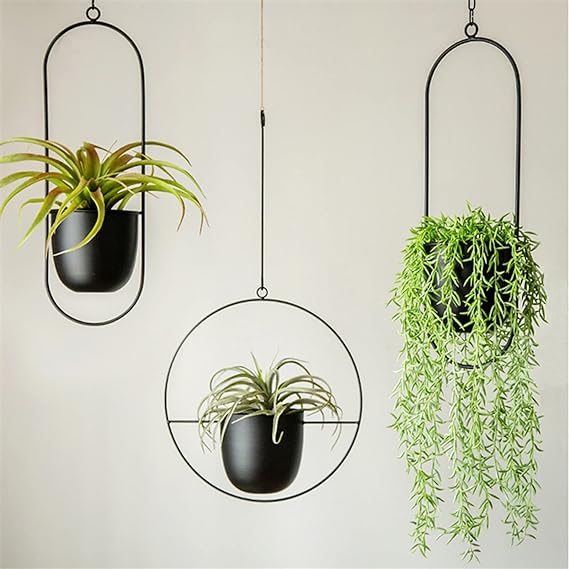 Hanging Flower Pot Floroux in Metal | Modern Plant Container | Indoor & Outdoor Decor | Space Saver & Stylish