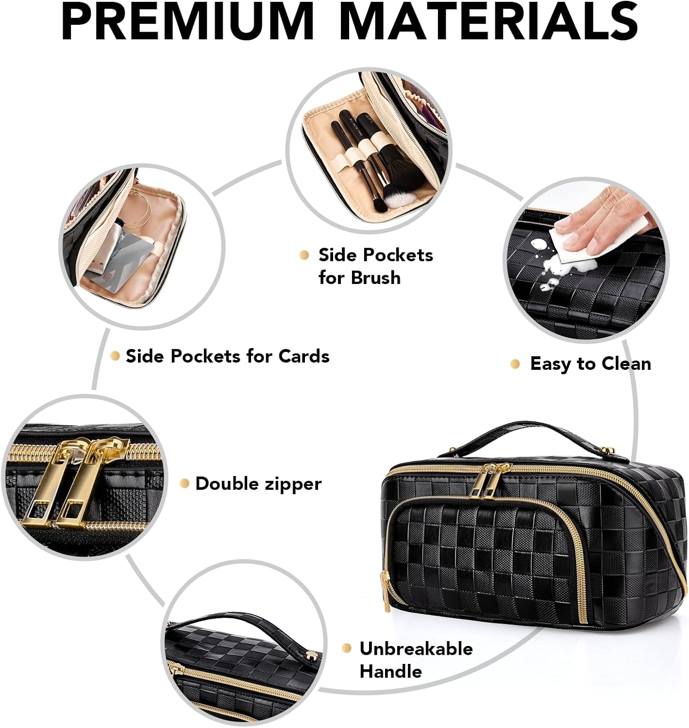 GlamBag - Trousse de maquillage imperméable avec grande capacité