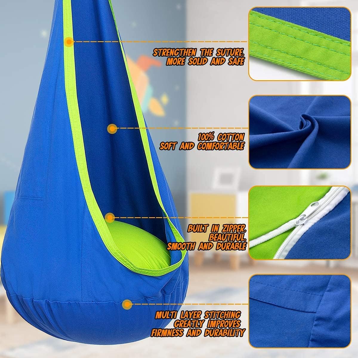 HangingJoy Hamac pour Enfant - Créez un Paradis de Jeu de Détente