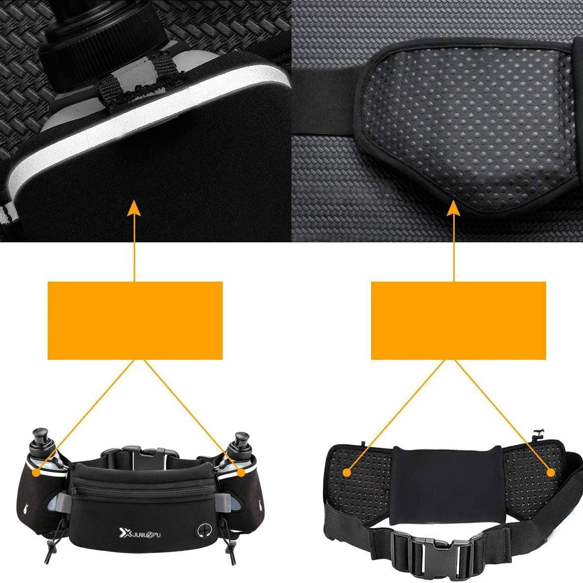 Ceinture de course avec bouteille d'eau – Confort & style