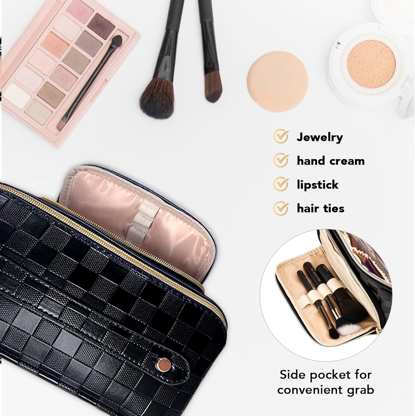 GlamBag - Trousse de maquillage imperméable avec grande capacité