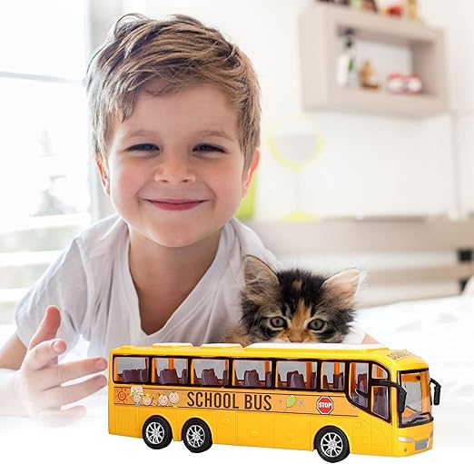 Télécommande de bus touristique électrique - Véhicule RC à l'échelle avec lumières pour enfants, école et plaisir en ville